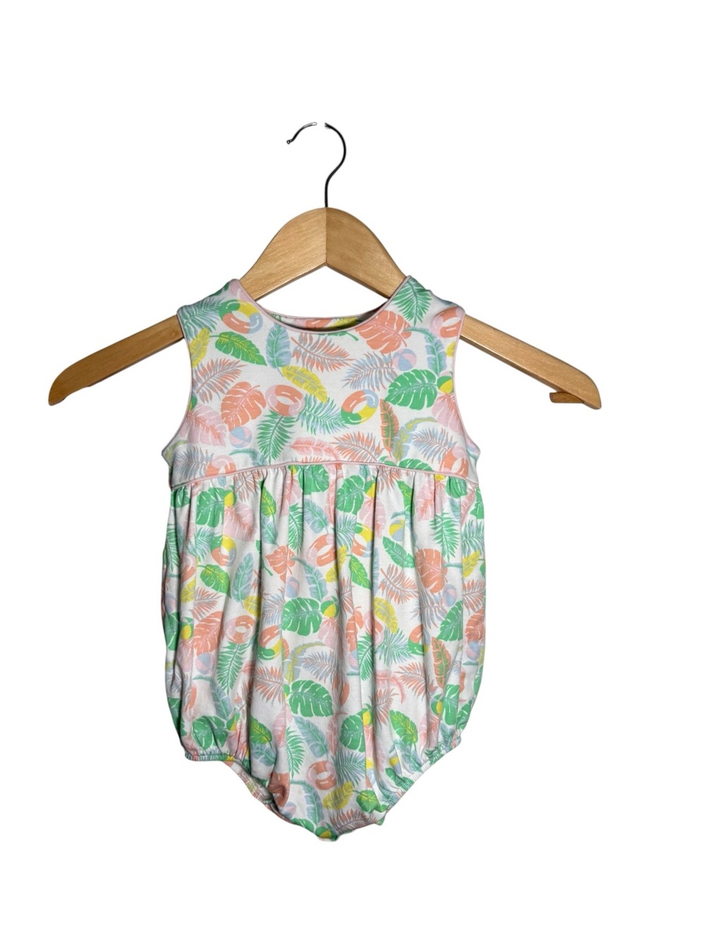 The Beaufort Bonnet Company Brooksy Bubble Romper Happy In Harbour Island 3T